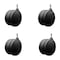 Service Caster 4'' Black Heavy Duty Floor Safe Twin Wheel Caster 3/8'' Threaded Stem , 4PK SCC-TS02S100-TPR-BLK-381610-4 - alternate 1